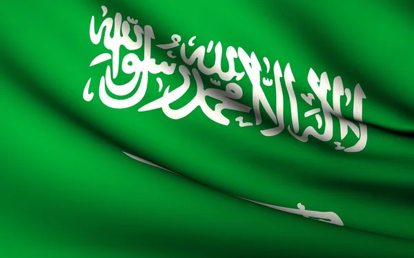 Flying Flag of Saudi Arabia. Colección de todos los países  . —  Fotos de Stock