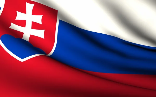 Flying Flag of Slovakia. Colección de todos los países  . — Foto de Stock