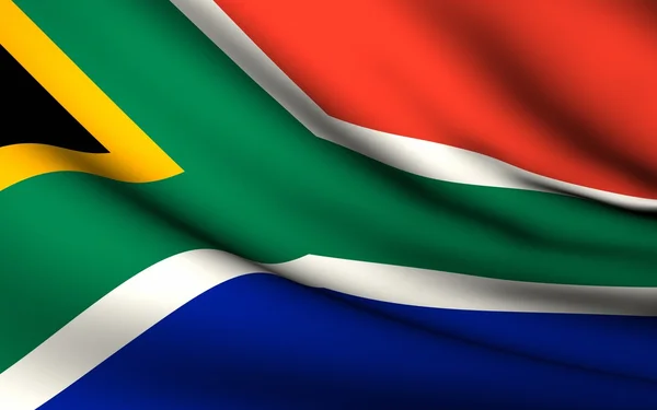 Flying Flag of South Africa. Colección de todos los países  . — Foto de Stock