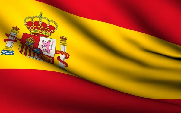 悬挂国旗的西班牙。所有国家集合 . — 图库照片