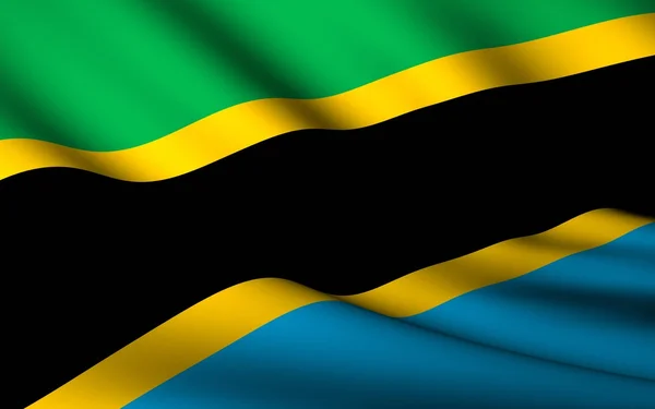 Флаг Танзании. Коллекция всех стран  . — стоковое фото