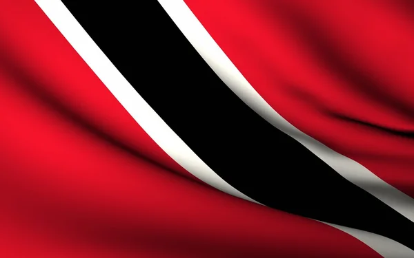 Flying Flag of Trinidad and Tobago. Colección de todos los países  . — Foto de Stock