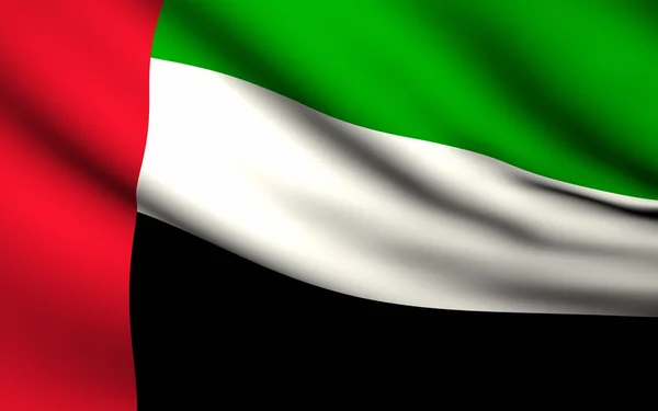 Flying Flag of United Arab Emirates . All Countries Collection . — Stock Photo, Image