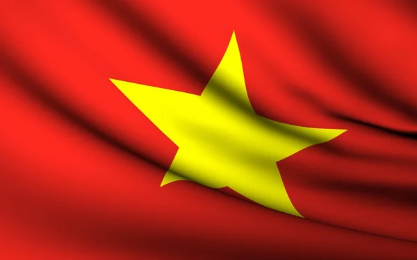 Flying Flag of Vietnam . All Countries Collection . — Stock Photo, Image