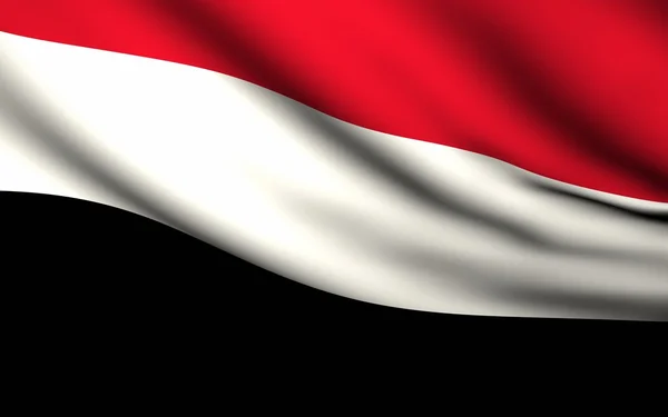 Flying Flag of Yemen . All Countries Collection . — Stock Photo, Image