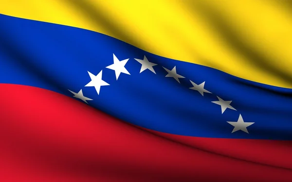 Flying Flag of Venezuela . All Countries Collection . — Stock Photo, Image