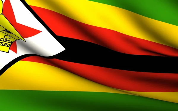 Bandeira voadora do Zimbabué. Todos os países Coleção  . — Fotografia de Stock