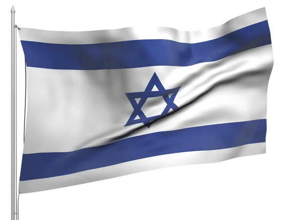イスラエル - すべての国の旗の飛行 — ストック写真