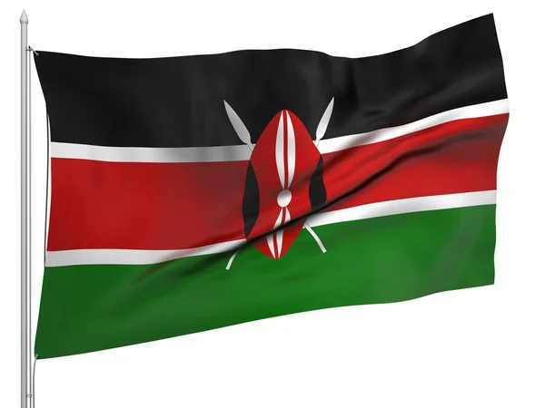 Pod vlajkou Keňa - všechny země — Stock fotografie