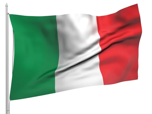 Létající vlajka Itálie - všechny země — Stock fotografie