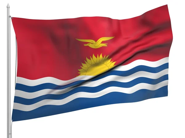 Flying Flag of Kiribati - All Countries — Stock Photo, Image