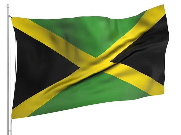 Létající vlajka Jamajka - všechny země — Stock fotografie