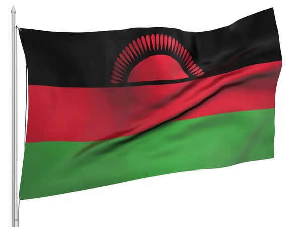 말라위-모든 국가 깃발을 비행 — 스톡 사진