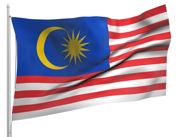 Flying Flag of Malaysia - All Countries — Stock Photo, Image
