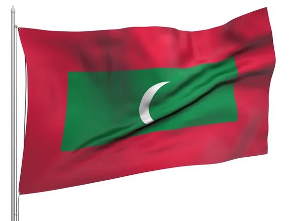Pływające pod banderą Malediwy - wszystkie kraje — Zdjęcie stockowe