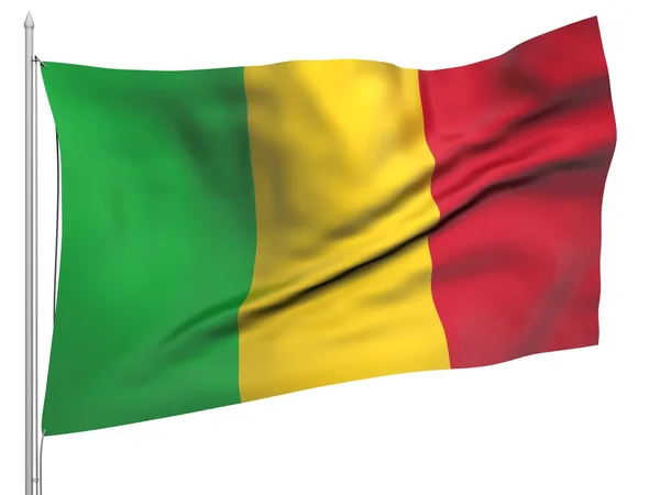 Flying Flag of Mali - All Countries — Stock Photo, Image