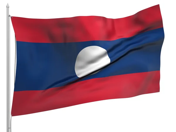 Vlag van laos - alle landen — Stockfoto