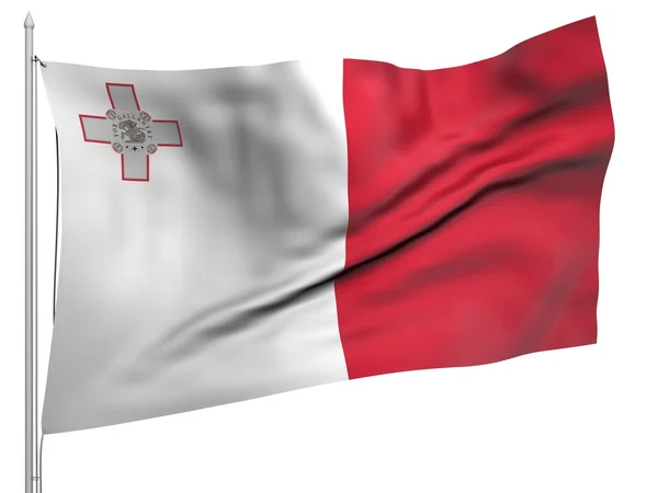 Flying Flag of Malta - All Countries — Stock Photo, Image