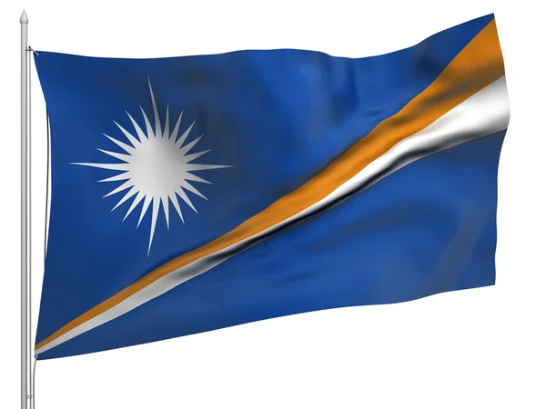 마셜 제도-모든 국가 깃발을 비행 — 스톡 사진