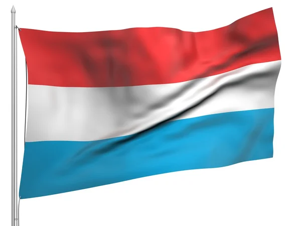 Flying Flag of Luxembourg - All Countries — Stock Photo, Image
