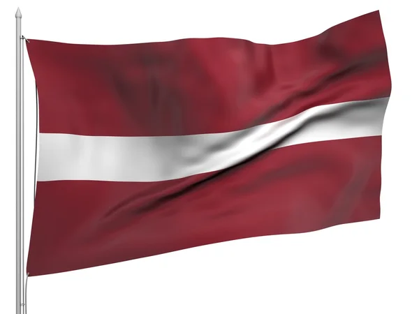 Flying Flag of Latvia - All Countries — Stock Photo, Image