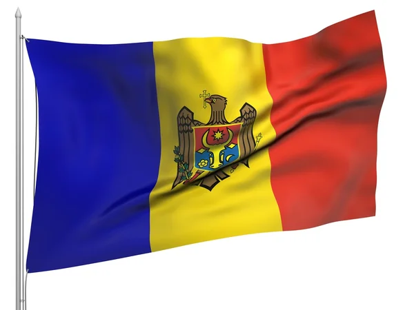 Flying Flag of Moldova - All Countries — Stock Photo, Image