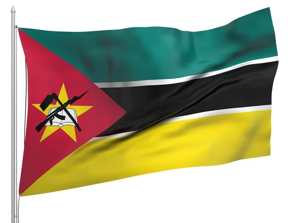 Bandeira voadora de Moçambique - Todos os Países — Fotografia de Stock