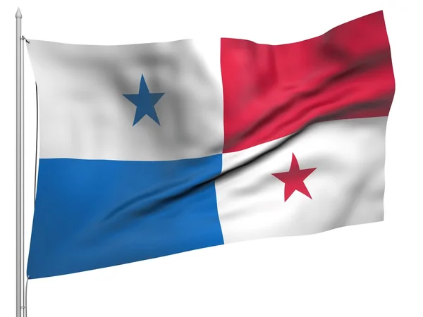 Літаючих прапор Панама - всі країни — стокове фото