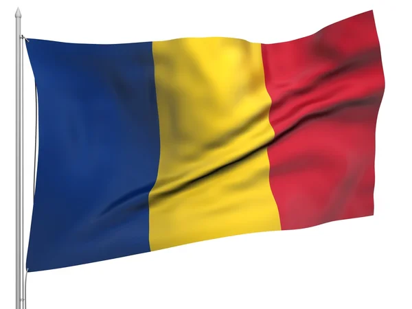Flying Flag of Romania - All Countries — Stock Photo, Image