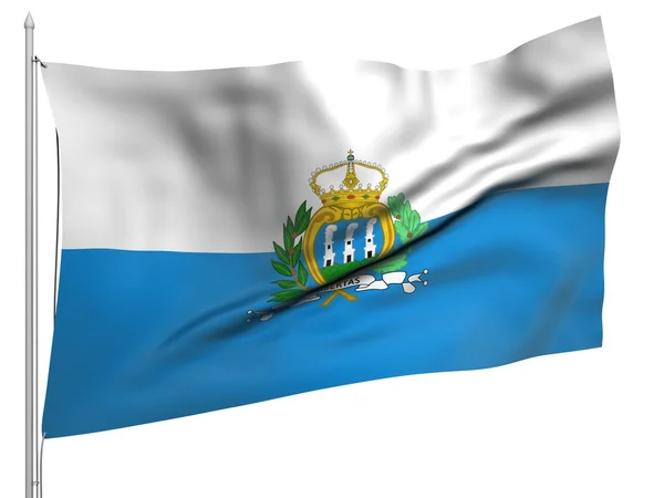 Flying Flag of San Marino - All Countries — Stock Photo, Image