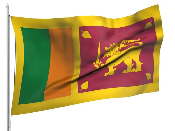 Flying Flag of Sri Lanka - All Countries — Stock Photo, Image