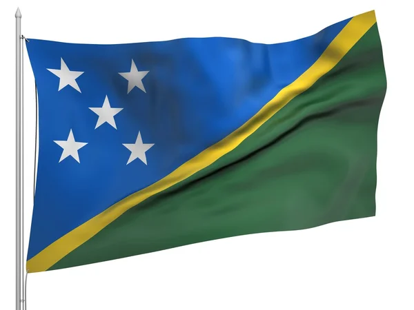 Літаючих прапор Соломонових Островів - всі країни — стокове фото
