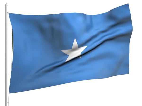 Létající vlajka Somálsko - všechny země — Stock fotografie