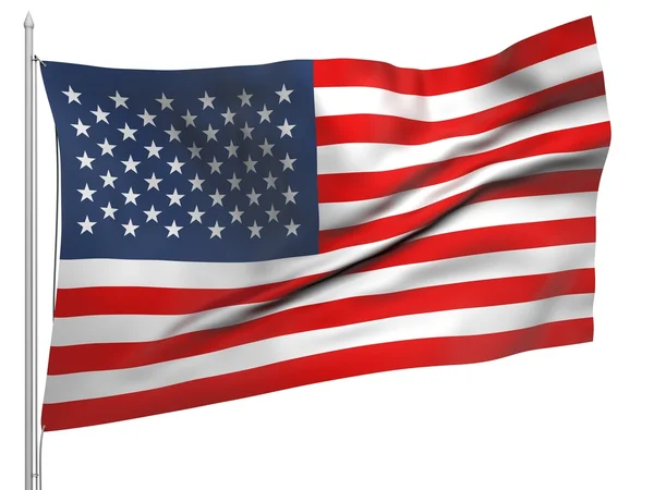 Flying Flag of United States - All Countries — Stock Photo, Image