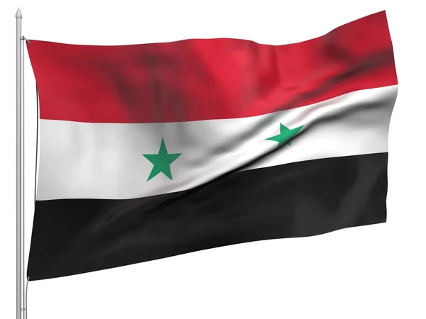 Flying Flag of Syria - All Countries — Stock Photo, Image