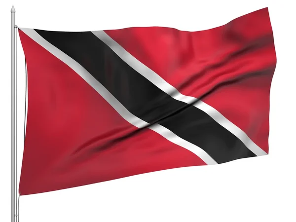 Flying Flag of Trinidad and Tobago - All Countries — Stock Photo, Image