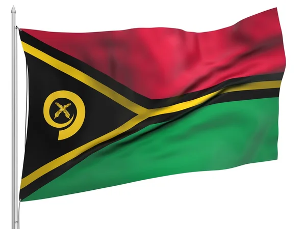 Flying Flag of Vanuatu - All Countries — Stock Photo, Image