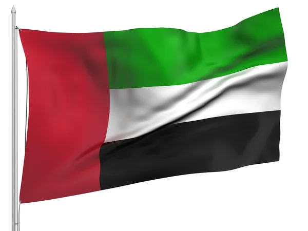 Flying Flag of United Arab Emirates - All Countries — Stock Photo, Image