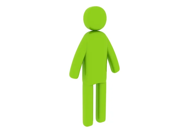 Yeşil adam ayakta - sosyal Temalar — Stok fotoğraf