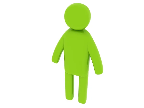 Yeşil adam ayakta - sosyal Temalar — Stok fotoğraf