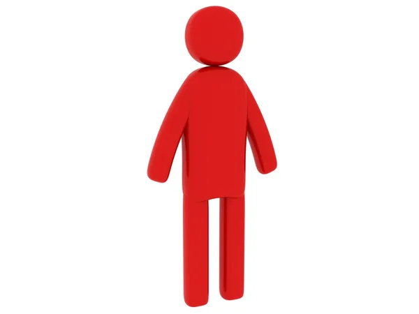 Roter Mann im Stehen - soziale Themen — Stockfoto