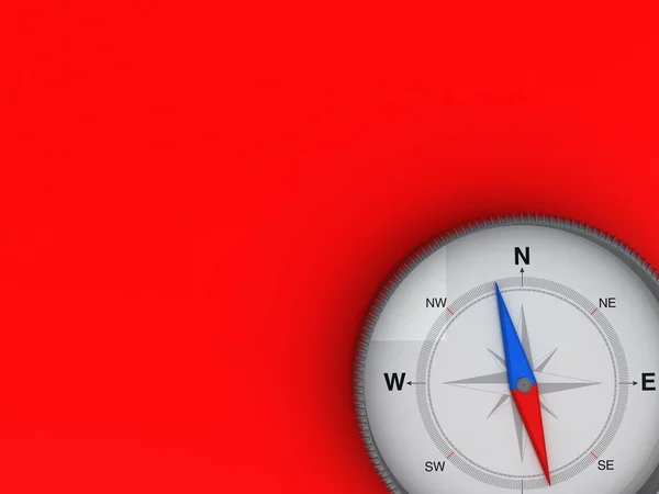 Stock image Compass On The Red Background