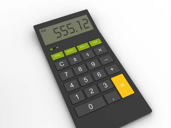 Современный настольный калькулятор с большим дисплеем — стоковое фото