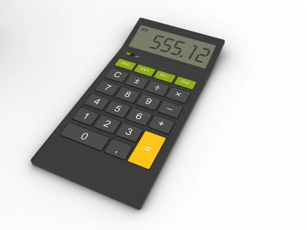 Современный настольный калькулятор с большим дисплеем — стоковое фото
