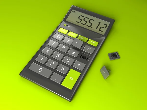 Калькулятор со сломанными кнопками — стоковое фото