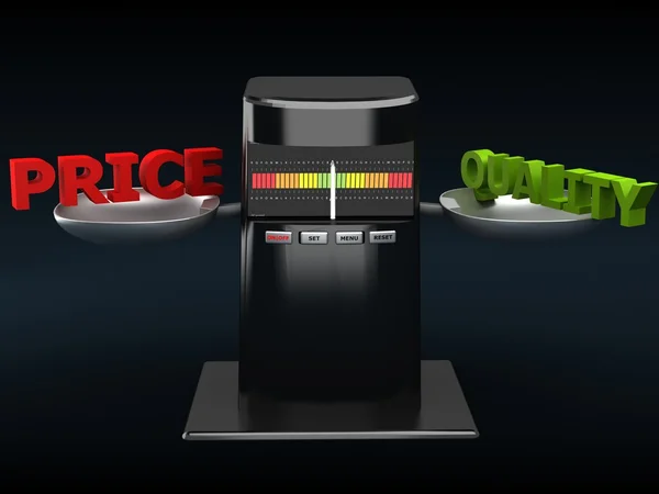 Relation - price-quality — Stock Photo, Image