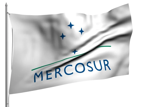 Που φέρουν τη σημαία της συνδικαλιστικής mercosur - όλα σημαίες συλλογή — Φωτογραφία Αρχείου