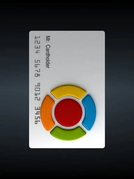 Kreditkort - fjärrkontroll med knappar — Stockfoto
