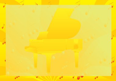 Background music with piano clipart
