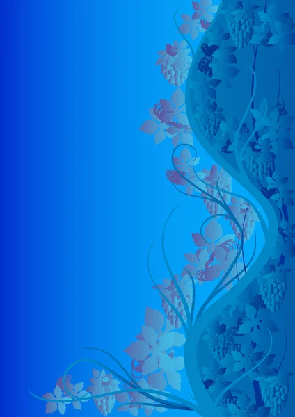 파란 포도 패턴 — 스톡 사진